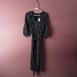 Madewell Black and Blue Floral Romper | XSP | NWT